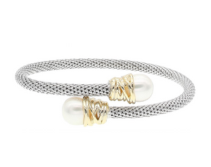 Pulsera de plata con perlas