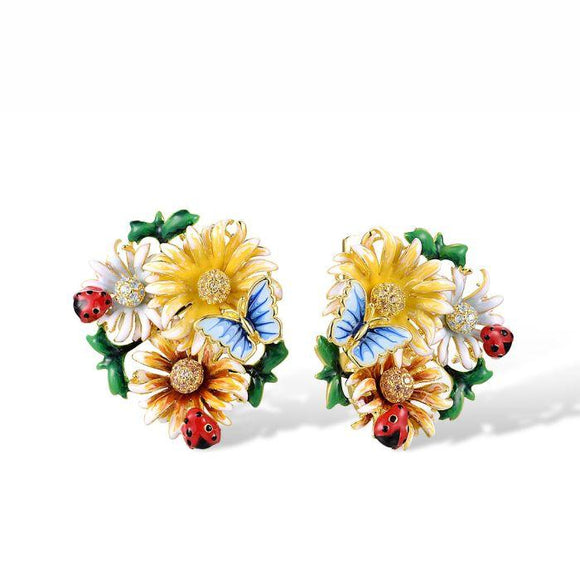 Aretes en plata vermeil