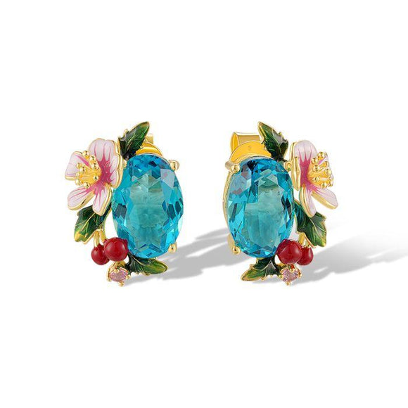 Aretes en plata vermeil