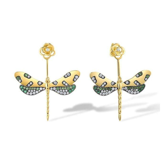 Aretes en plata vermeil