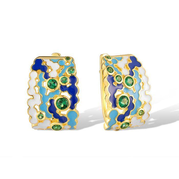 Aretes en plata vermeil