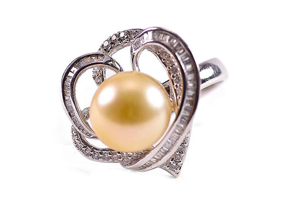 Anillo de oro blanco 18K