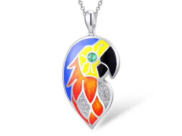 Dije de plata con esmalte