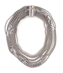 Collar de plata y rodio